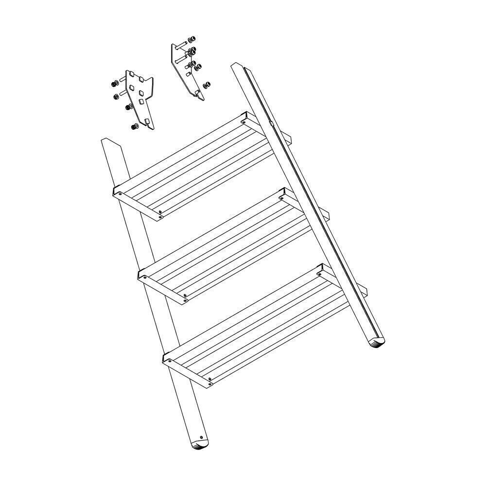 Produktbild Aufstieg Podesttreppe 4 Stufen Korundbeschichtung inkl. Montagesatz bild 2