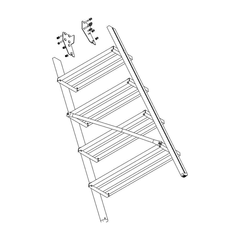 Produktbild Aufstieg Podesttreppe 5 Stufen Korundbeschichtung inkl. Montagesatz bild 2