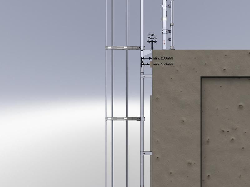 Günzburger Einzügige Steigleiter mit Rückenschutz Steighöhe 7,28 m Alu blank Produktbild Günzburger Einzügige Steigleiter mit Rückenschutz Steighöhe 7,28 m Alu blank bild 6