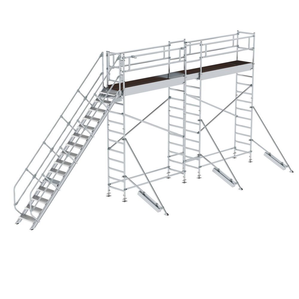 Günzburger Enteisungsgerüst in Modulbauweise stationär Plattformlänge 5682 mm Produktbild Günzburger Enteisungsgerüst in Modulbauweise stationär Plattformlänge 5682 mm