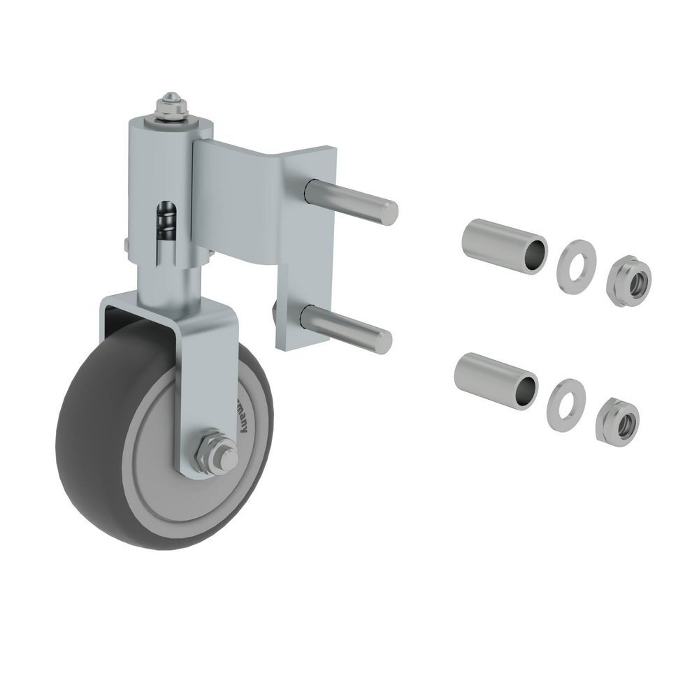 Günzburger Federrolle für Stufenleiter Lenkrolle links Durchmesser 80 mm Produktbild Günzburger Federrolle für Stufenleiter Lenkrolle links Durchmesser 80 mm