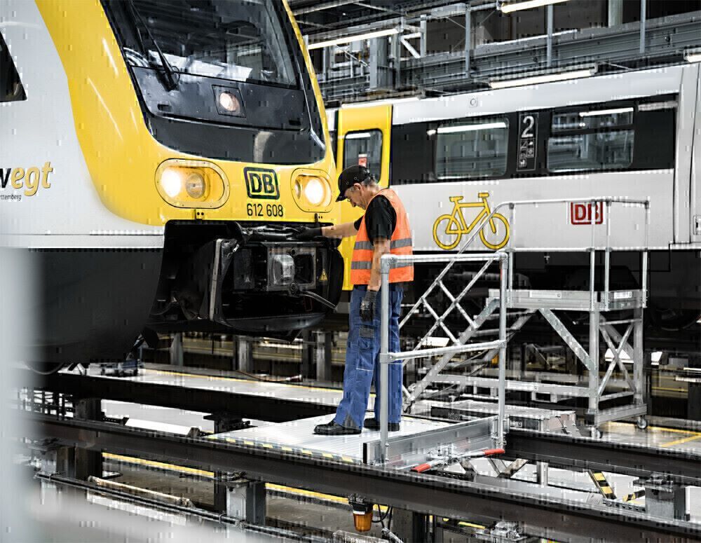 Produktbild Gleispodest fahrbar GFK Gitterrost bild 5