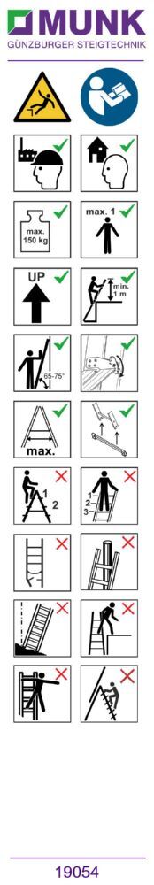 Günzburger Aufkleber 19054 für Stufen Mehrzweckleiter Produktbild Günzburger Aufkleber 19054 für Stufen Mehrzweckleiter