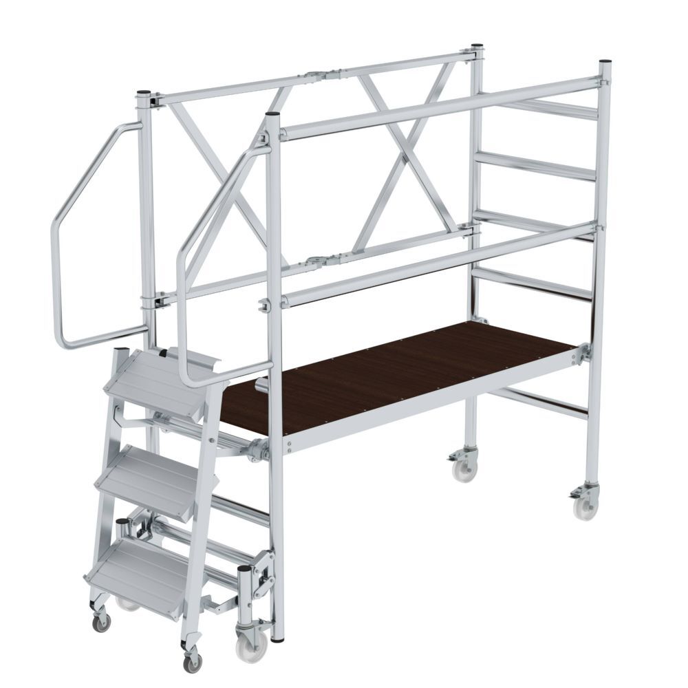 Günzburger Montageplattform mit Treppenzustieg aus Aluminium Produktbild Günzburger Montageplattform mit Treppenzustieg aus Aluminium bild 3