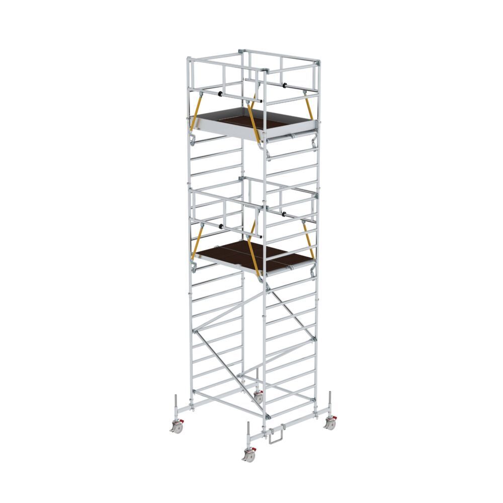 Günzburger Rollgerüst SG 1,35 x 1,80 m mit Fahrbalken Doppel Plattform 5,78 m hoch Produktbild Günzburger Rollgerüst SG 1,35 x 1,80 m mit Fahrbalken Doppel Plattform 5,78 m hoch