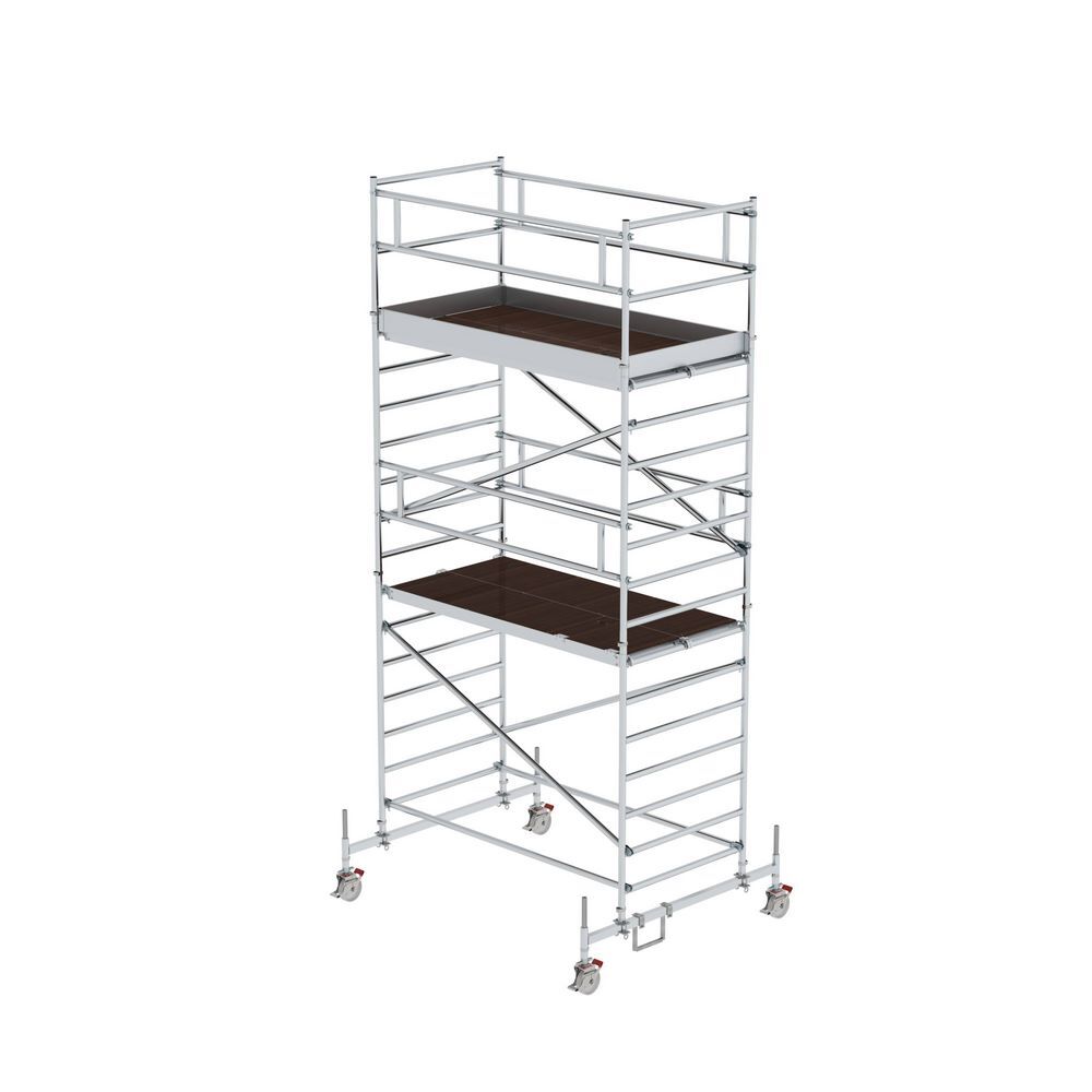Günzburger Rollgerüst 1,35 x 2,45 m mit Fahrbalken Doppel-Plattform Plattformhöhe 4,35 m Produktbild Günzburger Rollgerüst 1,35 x 2,45 m mit Fahrbalken Doppel-Plattform Plattformhöhe 4,35 m