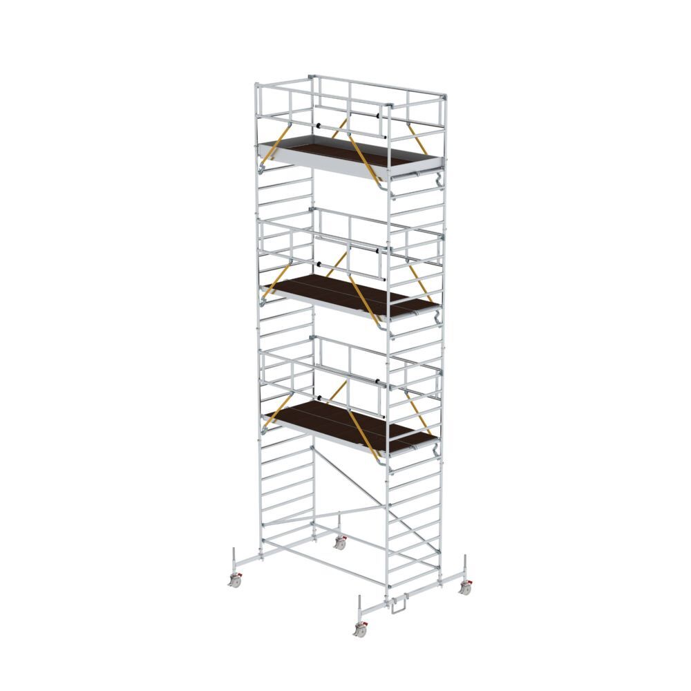 Günzburger Rollgerüst SG 1,35 x 3,0 m aus Aluminium mit Fahrbalken Höhe 7,7 m Produktbild Günzburger Rollgerüst SG 1,35 x 3,0 m aus Aluminium mit Fahrbalken Höhe 7,7 m