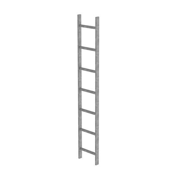Günzburger Schachtleiter aus feuerverzinktem Stahl mit 11 Sprossen 440 mm breit Produktbild Günzburger Schachtleiter aus feuerverzinktem Stahl mit 11 Sprossen 440 mm breit