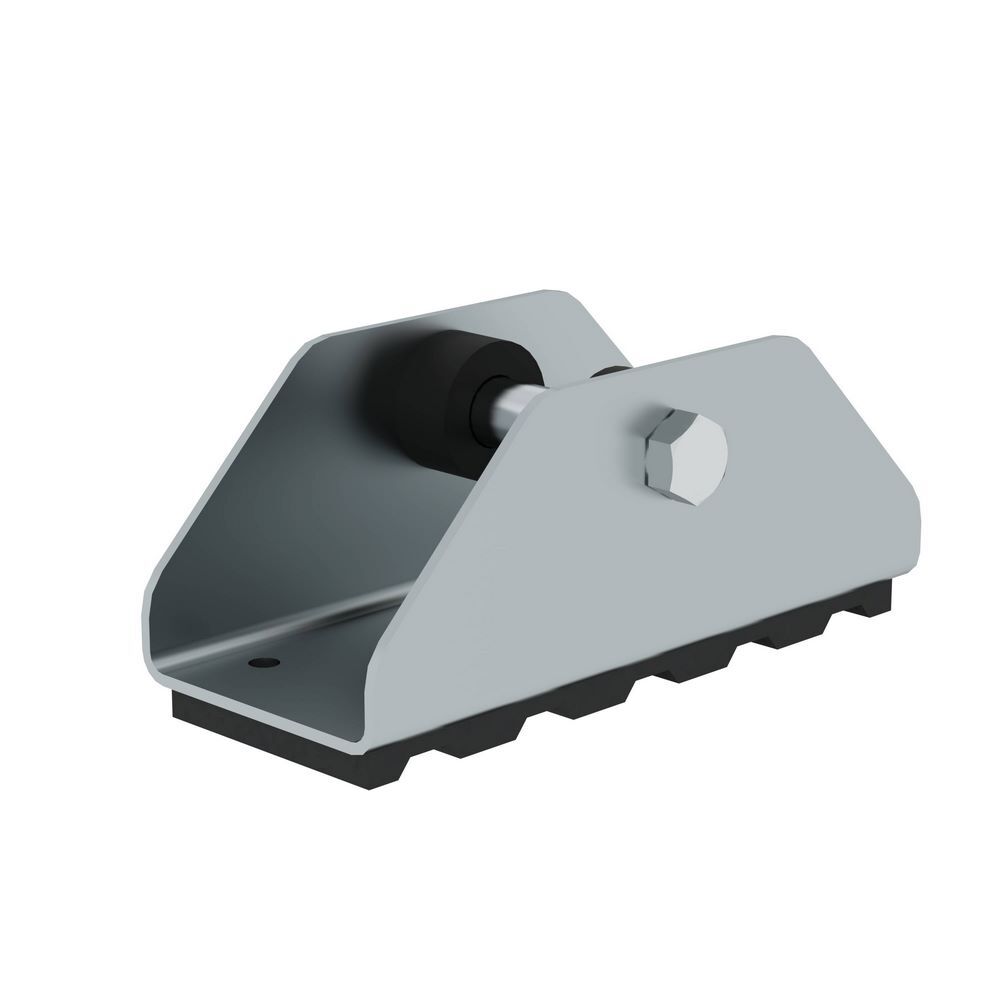 Günzburger Schwenkfuß mit Gummiauflage 25 mm breit Produktbild Günzburger Schwenkfuß mit Gummiauflage 25 mm breit