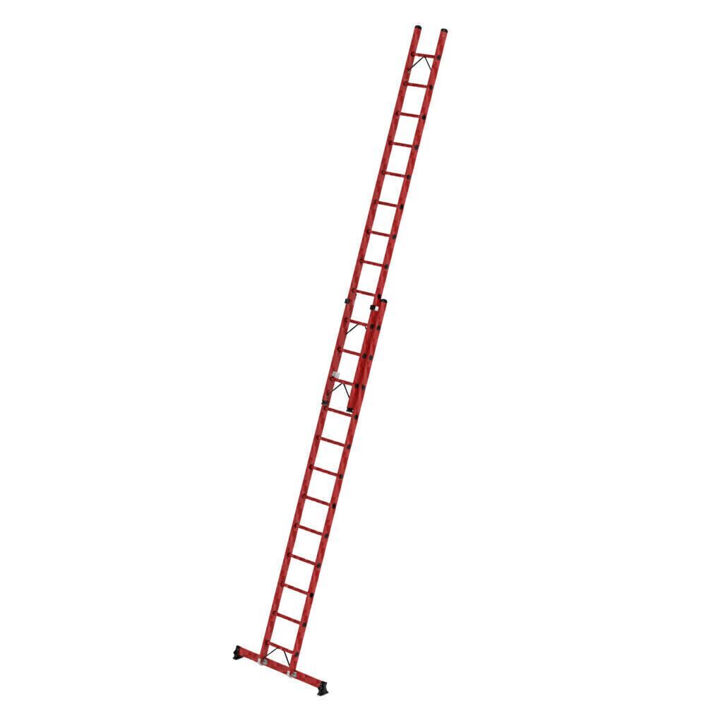 Produktbild Munk Sprossen Schiebeleiter 2 teilig GFK mit nivello® Traverse 2x12 Sprossen