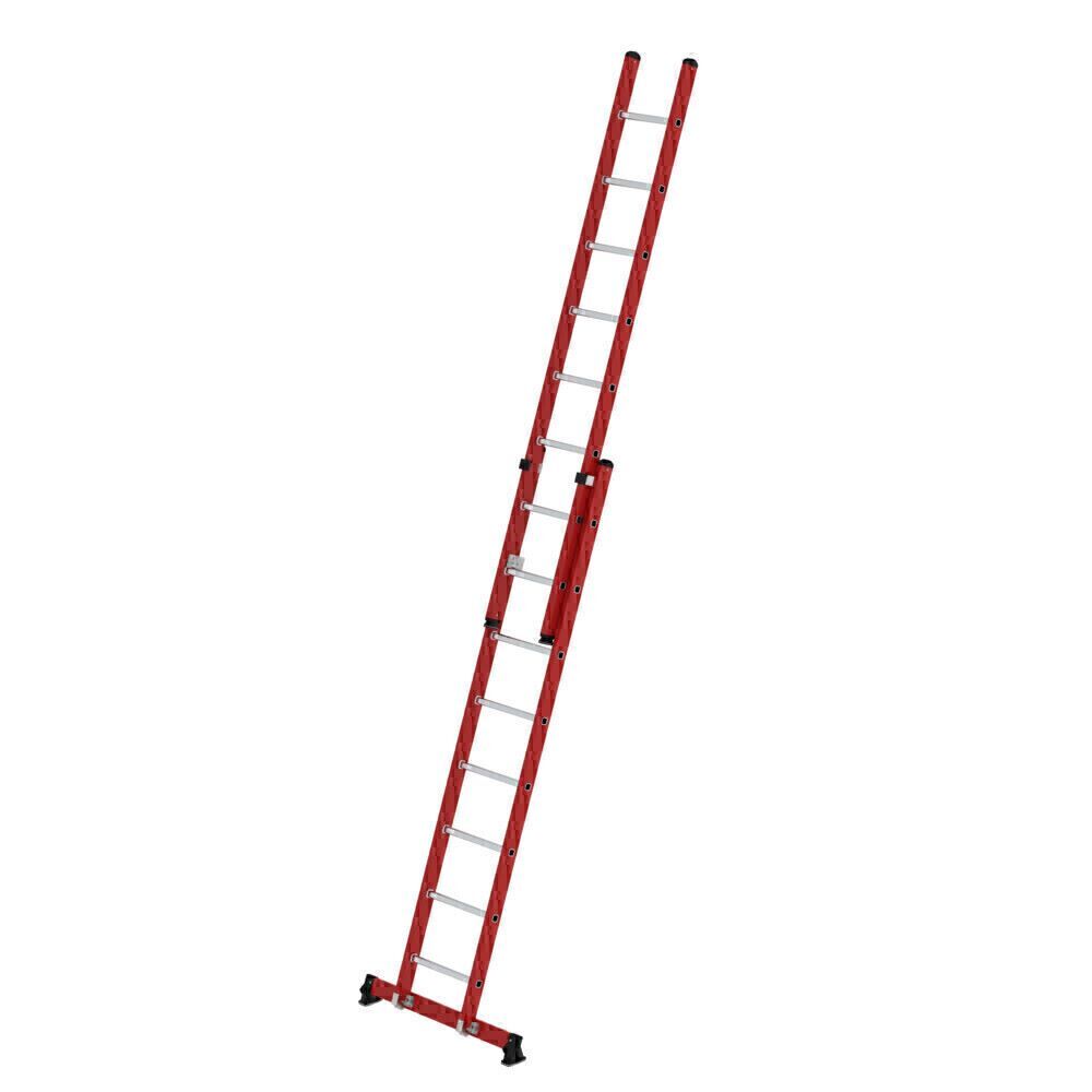 Produktbild Munk Sprossen Schiebeleiter 2 teilig GFK Alu mit nivello®-Traverse 2x8 Sprossen