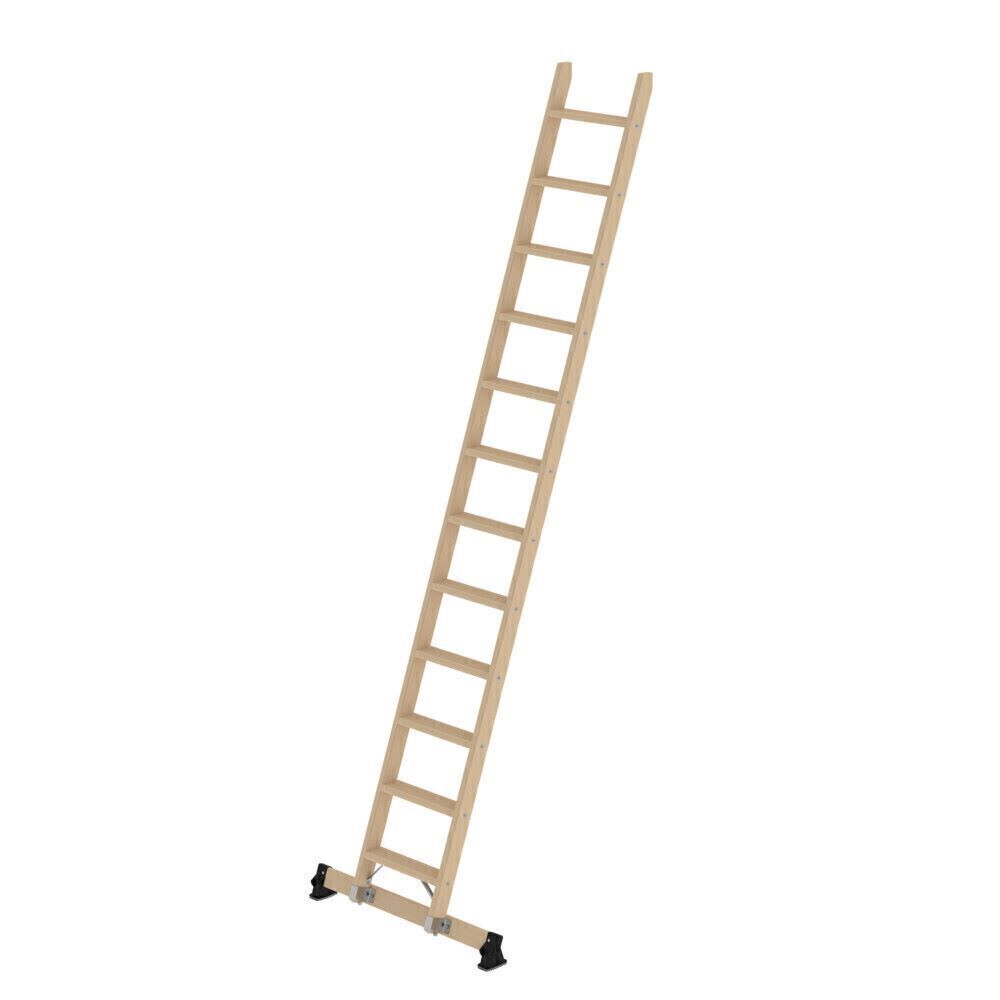 Produktbild Munk Stufen Anlegeleiter Holz mit nivello®-Traverse 12 Stufen