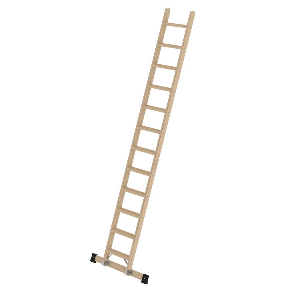 Günzburger Stufen Anlegeleiter Holz mit Traverse 12 Stufen 3,16 Meter Produktbild Günzburger Stufen Anlegeleiter Holz mit Traverse 12 Stufen 3,16 Meter
