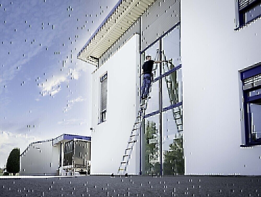 Produktbild Stufen-Glasreinigerleiter-Satz mit nivello®-Traverse und clip-step R13 Kombi mit bild 2