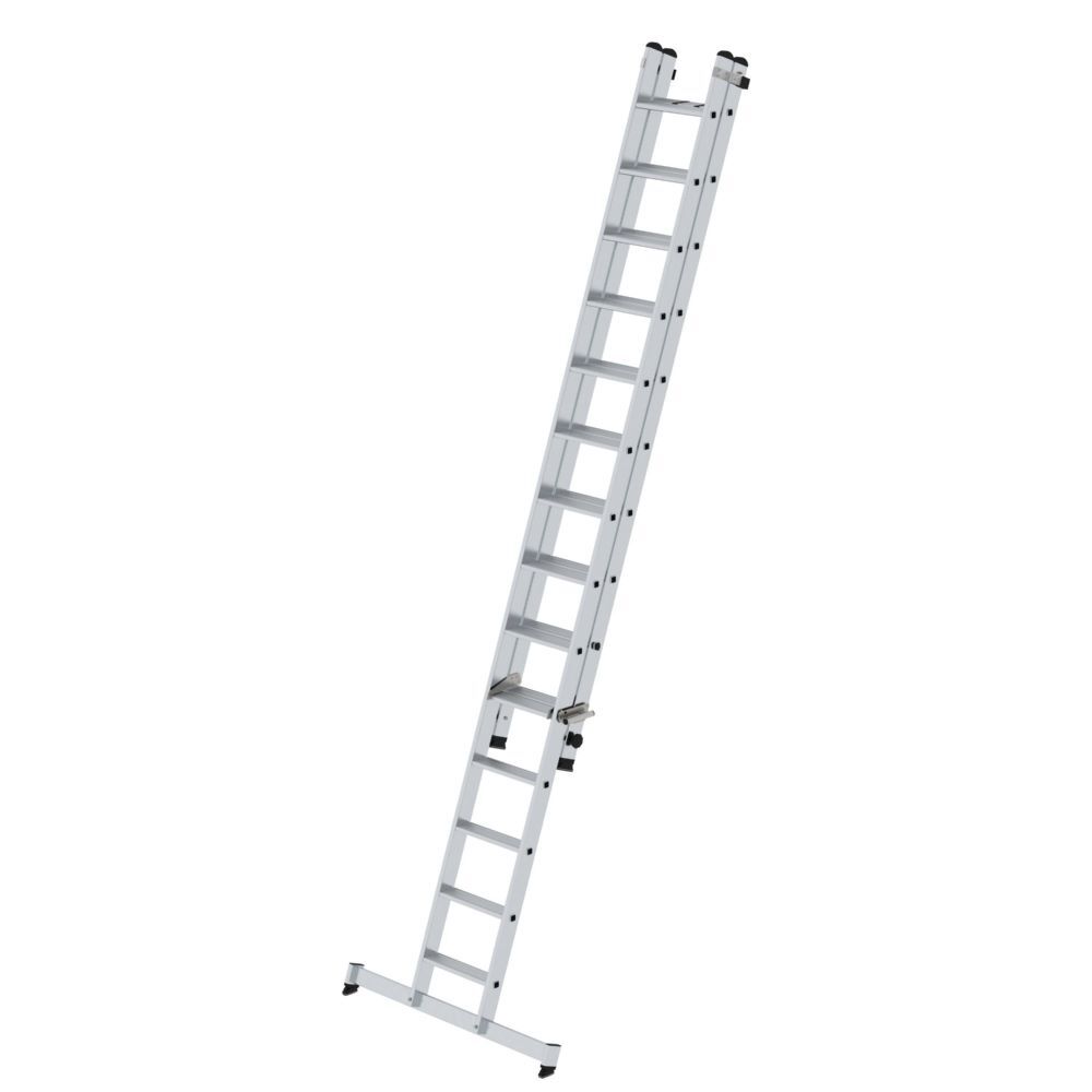Günzburger Stufen Schiebeleiter 2 teilig mit Traverse 1 x 14 und 1 x 10 Stufen Produktbild Günzburger Stufen Schiebeleiter 2 teilig mit Traverse 1 x 14 und 1 x 10 Stufen bild 2