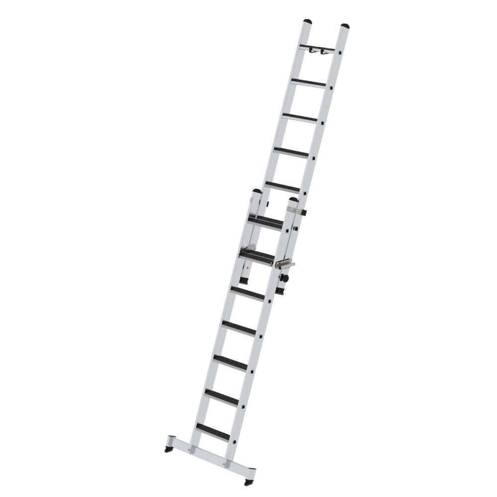 Günzburger Stufen Schiebeleiter 2 teilig mit nivello-Traverse R13 2 x 7 Produktbild Günzburger Stufen Schiebeleiter 2 teilig mit nivello-Traverse R13 2 x 7