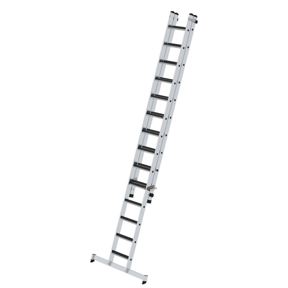 Günzburger Stufen Schiebeleiter R13 1 x 14 und 1 x 10 2 teilig mit Traverse Produktbild Günzburger Stufen Schiebeleiter R13 1 x 14 und 1 x 10 2 teilig mit Traverse