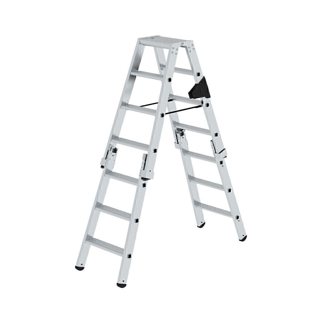 Produktbild Stufen-Stehleiter beidseitig begehbar steckbar 2x4 Stufen bild 2