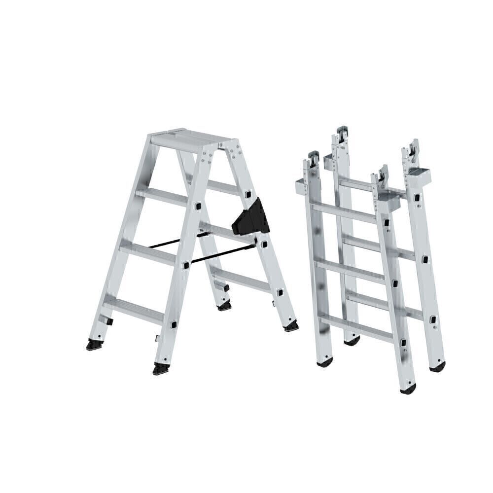 Produktbild Stufen-Stehleiter-Set beidseitig begehbar steckbar inkl. Einsteckteil bild 2