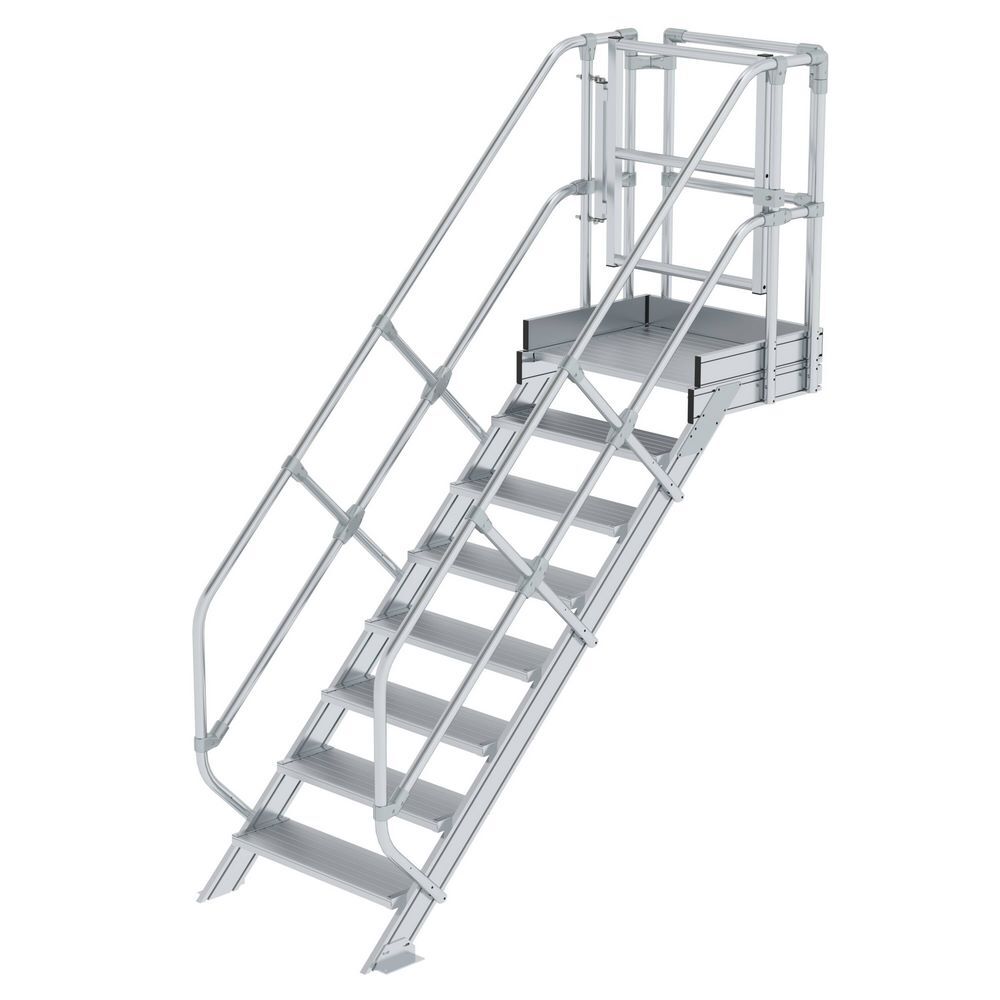 Günzburger Treppen Modul Aluminium geriffelt 8 Stufen Produktbild Günzburger Treppen Modul Aluminium geriffelt 8 Stufen