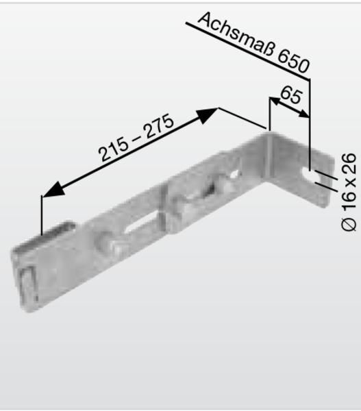 Günzburger Verstellbare Stahl verzinkt Wandhalter mit Klemmbügel Produktbild Günzburger Verstellbare Stahl verzinkt Wandhalter mit Klemmbügel