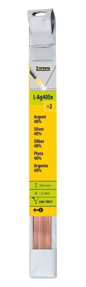 Produktbild Gys 2 silberne Lötstäbe 1,5 Länge 333 mm