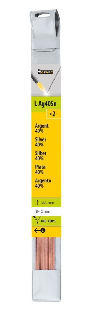 Produktbild Gys 2 silberne Lötstäbe 2,0 Länge 333 mm