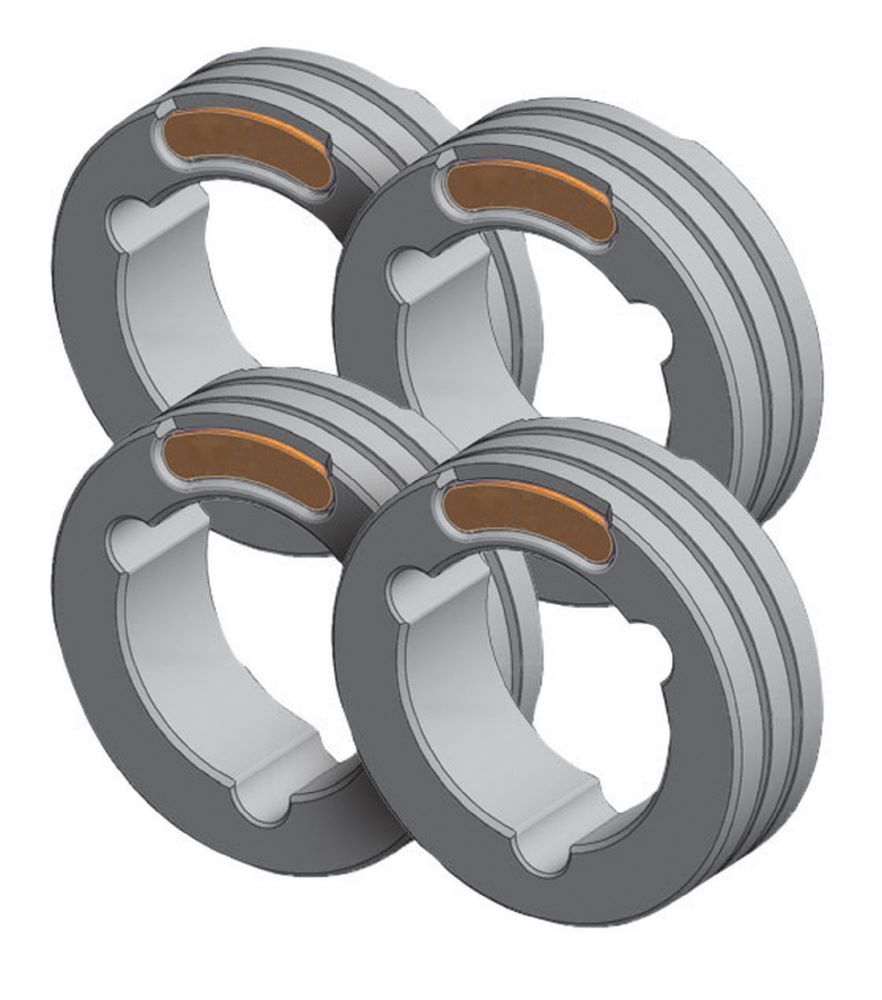 Produktbild Gys 4 Drahtführungsrollen TWIN Typ F Durchmesser 0,9/1,1 mm Fülldraht Stahl