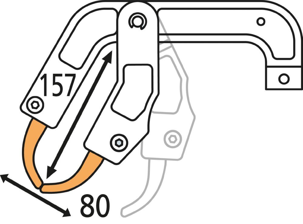 Produktbild Gys Elektrodenbügel RC4 8 bar/120 daN LG 80 mm
