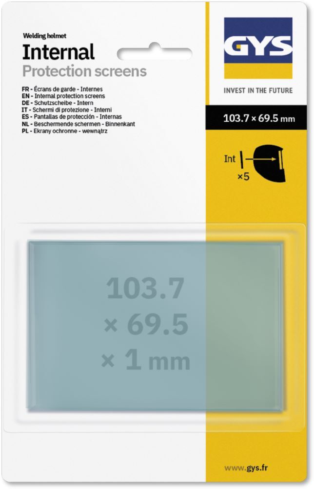 Produktbild Gys 5 Innenscheiben 103,7x69,5 mm ZEUS 5-9/9-13 G / ERGOTECH