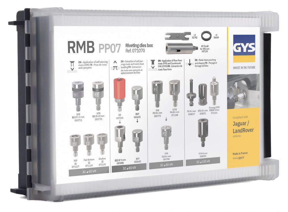 Produktbild Gys KIT MATRIZEN RMB PP 07 Nietwerkzeugsatz Jaguar/Land Rover Gruppe