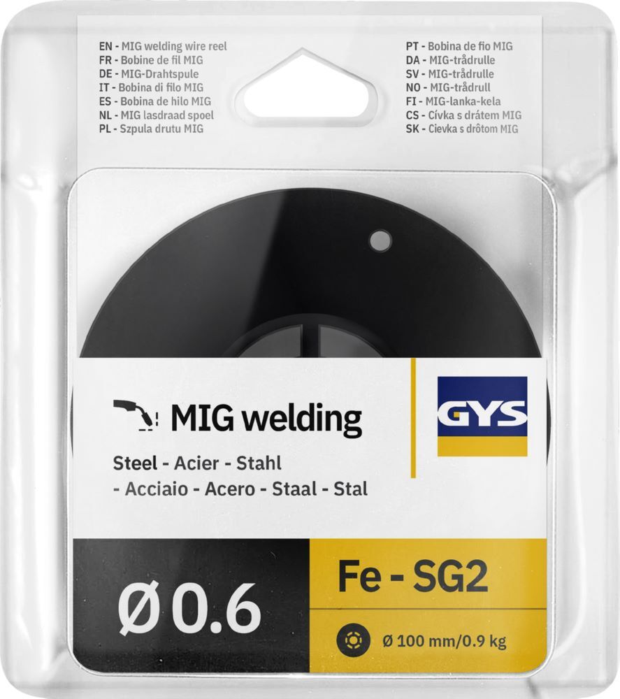 Produktbild Gys Massivdrahtspule 100 mm Stahl 0,6 mm 0,9kg