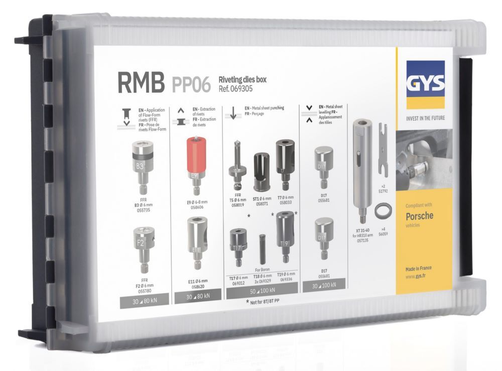 Produktbild Gys Matrizen-Set RMB PP 06 Porsche Stanznietgerät 8T PP / 10T PP