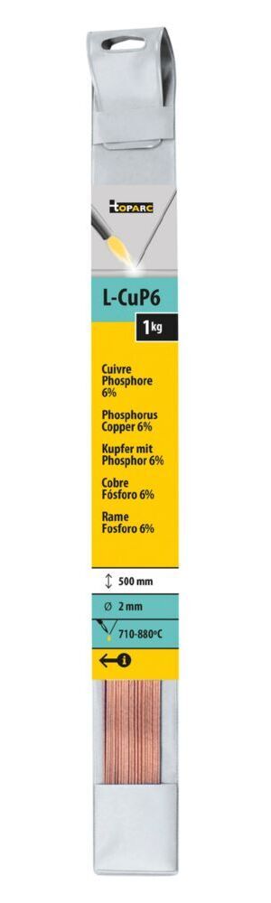 Produktbild Gys Kupfer-Phosphor-Stäbe 2,0 Länge 500 mm 1 kg