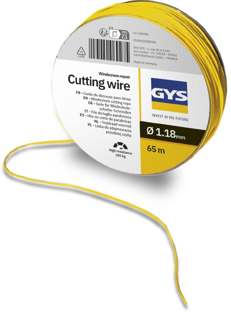 Produktbild Gys Gelbe Windschutzscheiben Schneidschnur 1,18 mm 285 kg 65 meter