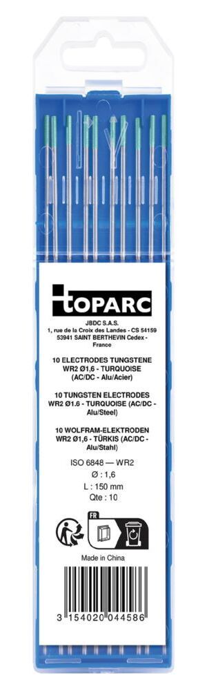 Produktbild Gys 10 Wolfram-Elektroden Türkis für AC/DC 1,6 mm