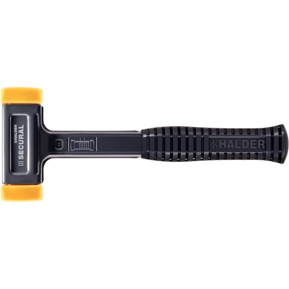 SECURAL-Schonhammer, Kopf und Stiel bruchsicher aus einem Stück Stahl, Schlageinsätze rechteckig | L=35 mm / B=45 mm | 3380.045 SECURAL-Schonhammer, Kopf und Stiel bruchsicher aus einem Stück Stahl, Schlageinsätze rechteckig | L=35 mm / B=45 mm | 3380.045