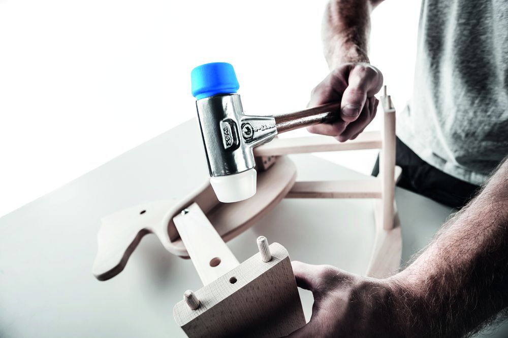 SIMPLEX-Schonhammer, TPE-soft / Superplastik; mit Aluminiumgehäuse und hochwertigem Holzstiel | D=40 mm | 3117.040 Produktbild SIMPLEX-Schonhammer, TPE-soft / Superplastik; mit Aluminiumgehäuse und hochwertigem Holzstiel | D=40 mm | 3117.040 bild 5