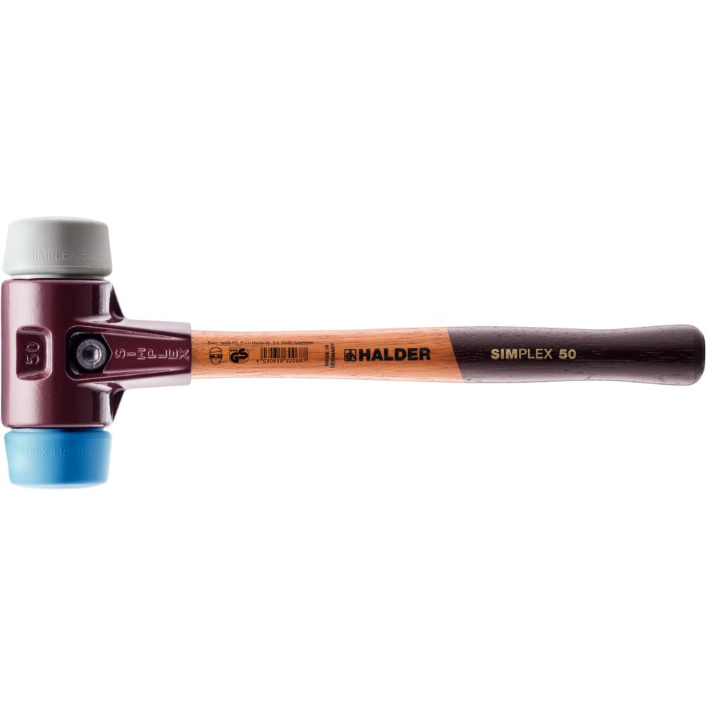 SIMPLEX-Schonhammer, TPE-soft / TPE-mid; mit Tempergussgehäuse und hochwertigem Holzstiel | D=30 mm | 3013.030 SIMPLEX-Schonhammer, TPE-soft / TPE-mid; mit Tempergussgehäuse und hochwertigem Holzstiel | D=30 mm | 3013.030