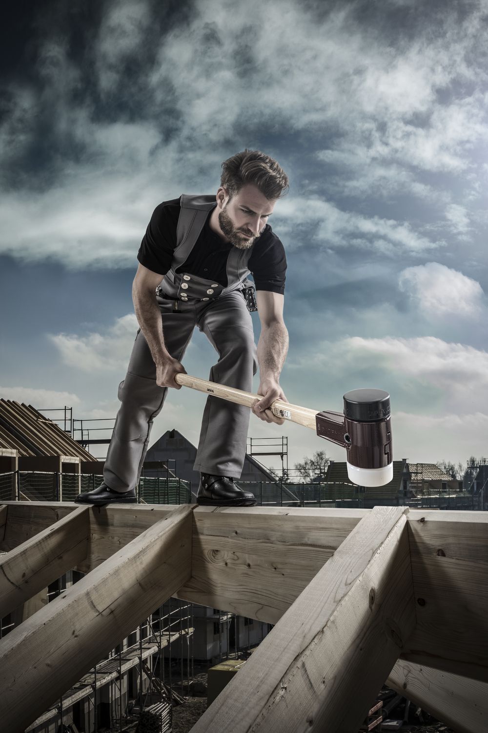 SIMPLEX-Vorschlaghammer, Gummikomposition / Superplastik; mit Tempergussgehäuse und Hickorystiel | D=100 mm | 3027.100 Produktbild SIMPLEX-Vorschlaghammer, Gummikomposition / Superplastik; mit Tempergussgehäuse und Hickorystiel | D=100 mm | 3027.100 bild 4