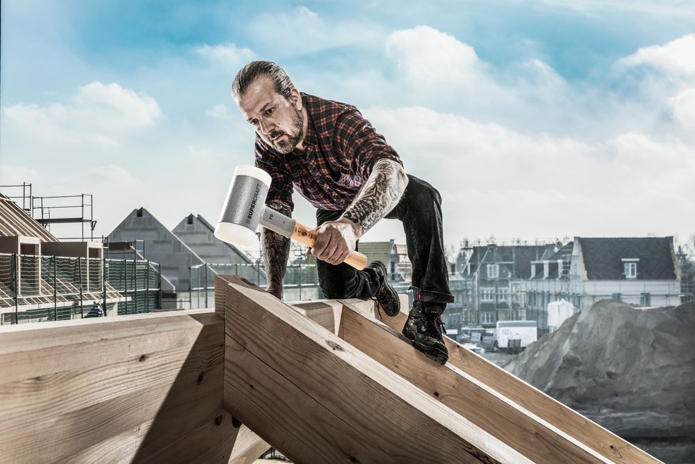 SUPERCRAFT-Schonhammer, mit schwingungsdämpfendem, ergonomisch geformtem und lackiertem Hickorystiel | D=40 mm | 3366.040 SUPERCRAFT-Schonhammer, mit schwingungsdämpfendem, ergonomisch geformtem und lackiertem Hickorystiel | D=40 mm | 3366.040