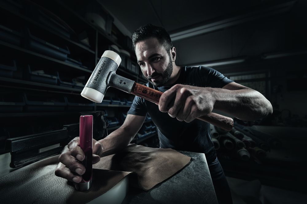 SUPERCRAFT-Schonhammer, mit schwingungsdämpfendem, ergonomisch geformtem und lackiertem Hickorystiel | D=40 mm | 3366.040 SUPERCRAFT-Schonhammer, mit schwingungsdämpfendem, ergonomisch geformtem und lackiertem Hickorystiel | D=40 mm | 3366.040