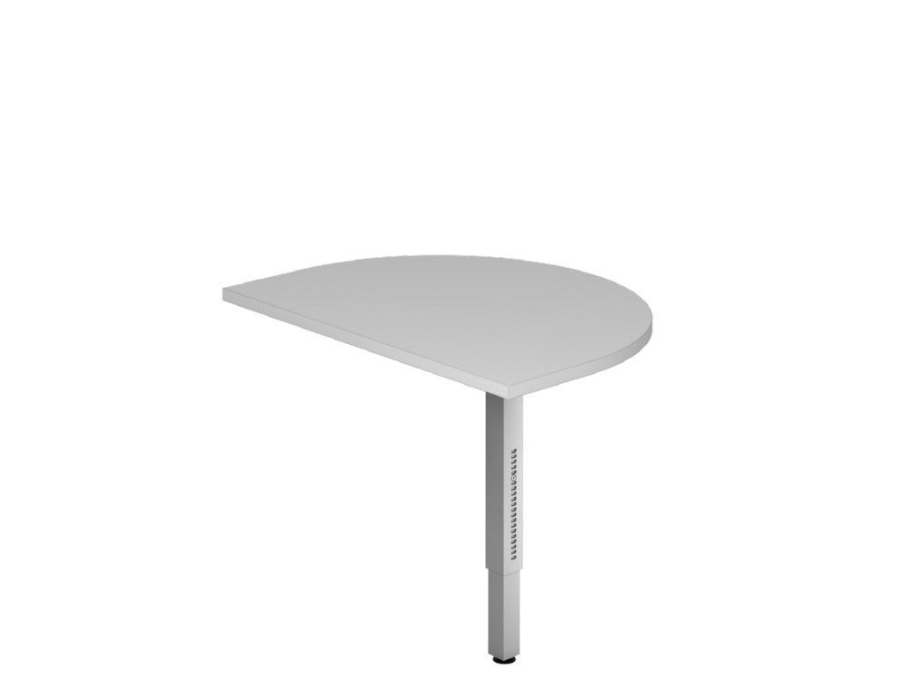 Hammerbacher Anbautisch mit STF eckig 60 x 80 cm Grau / Silber Produktbild Hammerbacher Anbautisch mit STF eckig 60 x 80 cm Grau / Silber