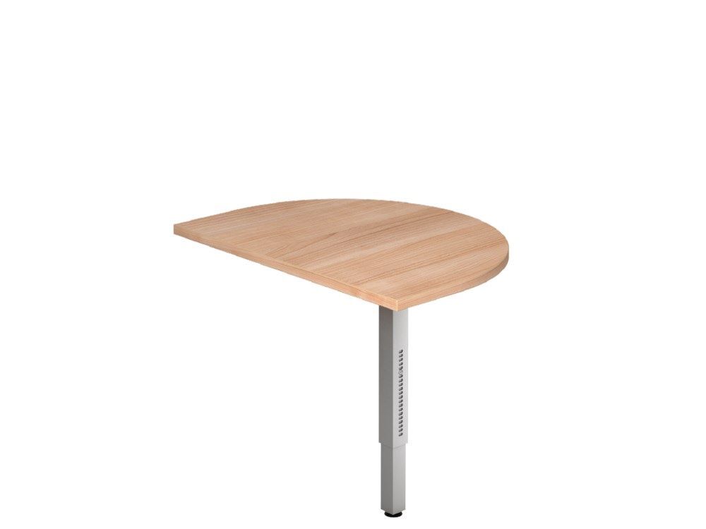 Hammerbacher Anbautisch mit STF eckig 60 x 80 cm Nussbaum / Silber Produktbild Hammerbacher Anbautisch mit STF eckig 60 x 80 cm Nussbaum / Silber