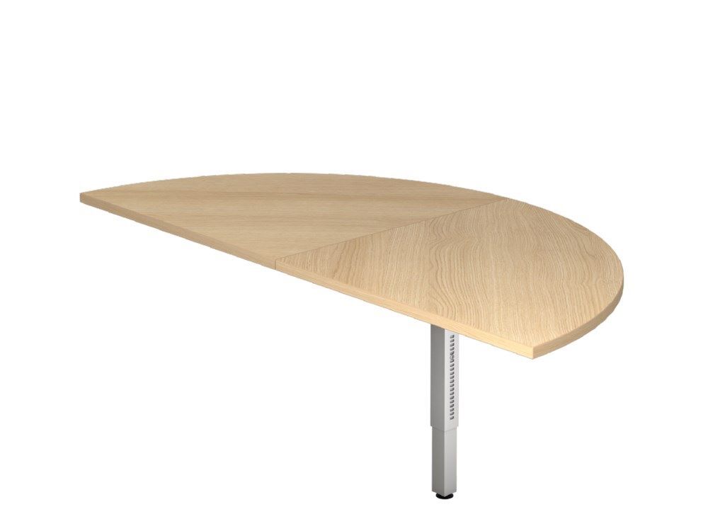 Hammerbacher Anbautisch 2xViertelkreis RA160 eckig 160 x 80 cm Eiche Produktbild Hammerbacher Anbautisch 2xViertelkreis RA160 eckig 160 x 80 cm Eiche