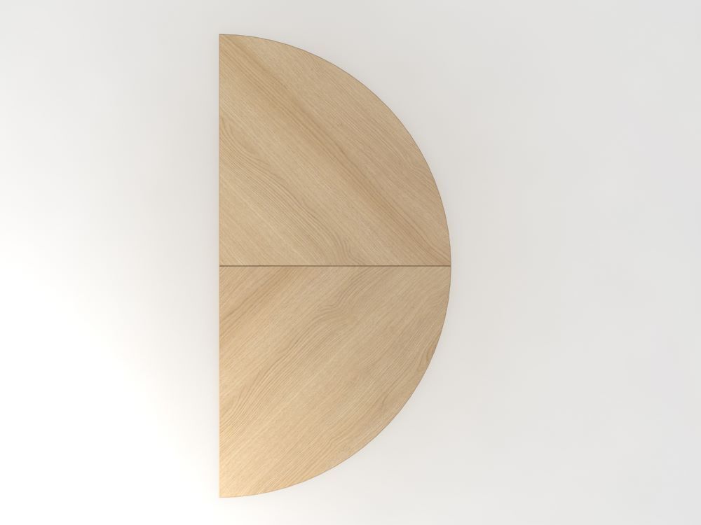 Hammerbacher Anbautisch 2 x Viertelkreis Eiche Höhe 68 bis 85 cm Produktbild Hammerbacher Anbautisch 2 x Viertelkreis Eiche Höhe 68 bis 85 cm