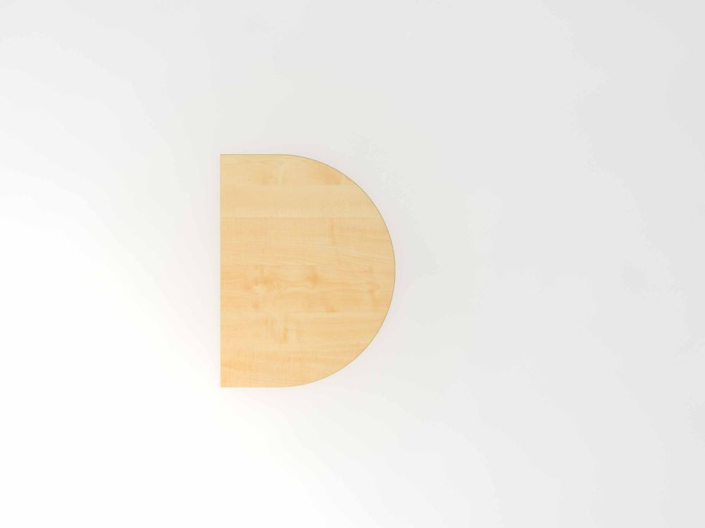 Hammerbacher Anbautisch Ahorn 60 x 80 cm Füße und Konsole in silber Produktbild Hammerbacher Anbautisch Ahorn 60 x 80 cm Füße und Konsole in silber