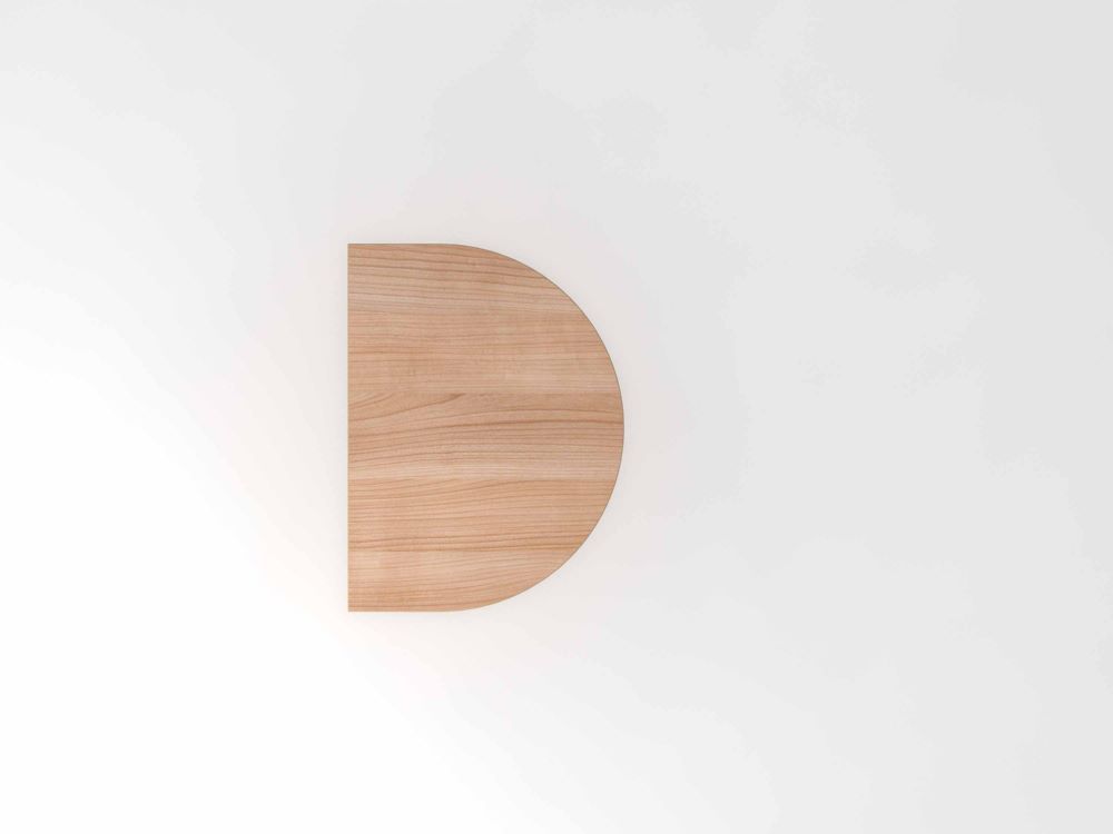 Hammerbacher Anbautisch gerundet 60 x 80 cm Nussbaum und Konsole in weiß Produktbild Hammerbacher Anbautisch gerundet 60 x 80 cm Nussbaum und Konsole in weiß