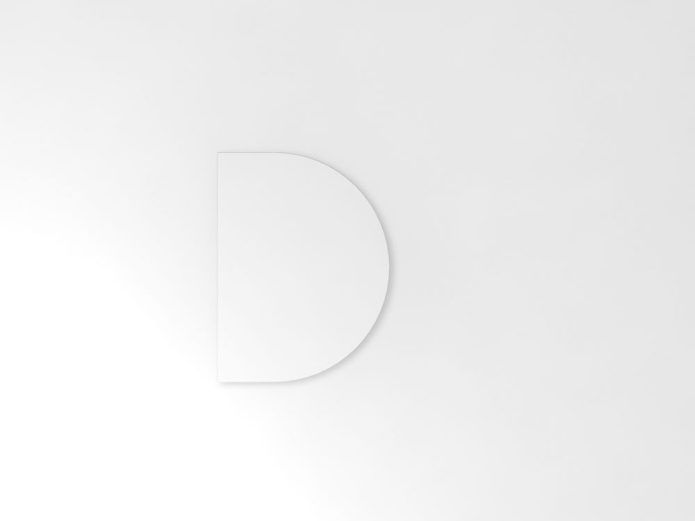 Hammerbacher Anbautisch gerundet 60 x 80 cm und Konsole doppelt in weiß Produktbild Hammerbacher Anbautisch gerundet 60 x 80 cm und Konsole doppelt in weiß