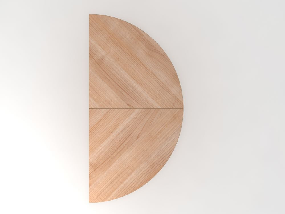 Hammerbacher Anbautisch 2 x Viertelkreis 160 x 80 cm Stützfüße in weiß Produktbild Hammerbacher Anbautisch 2 x Viertelkreis 160 x 80 cm Stützfüße in weiß